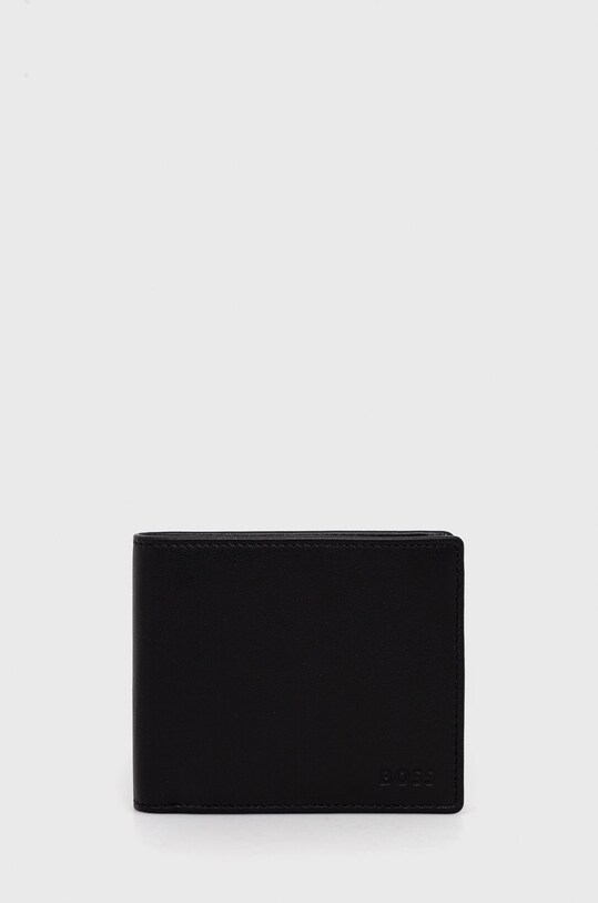 BOSS portofel de piele piele negru 50470459