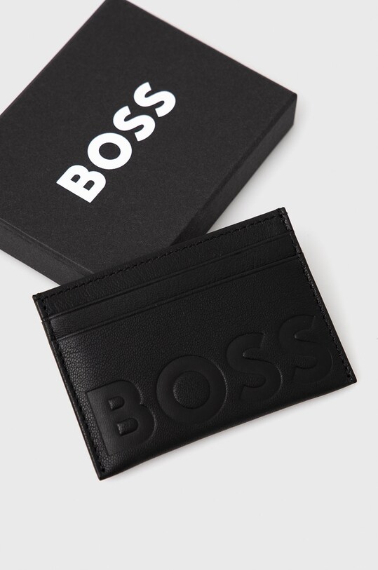 Аксесуари Шкіряний чохол на банківські карти BOSS 50470809 чорний