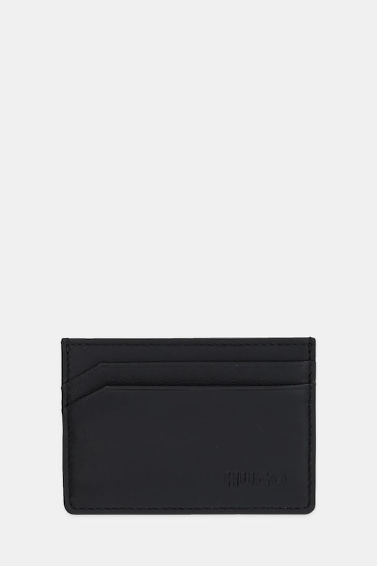 HUGO etui na karty skórzane 50470746 skóra licowa czarny 50470746