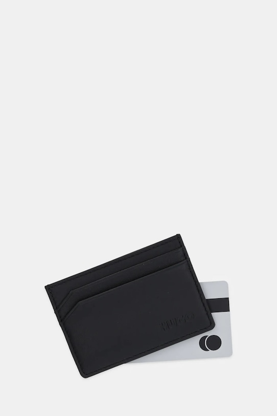 HUGO etui na karty skórzane 50470746 50470746 czarny SS22