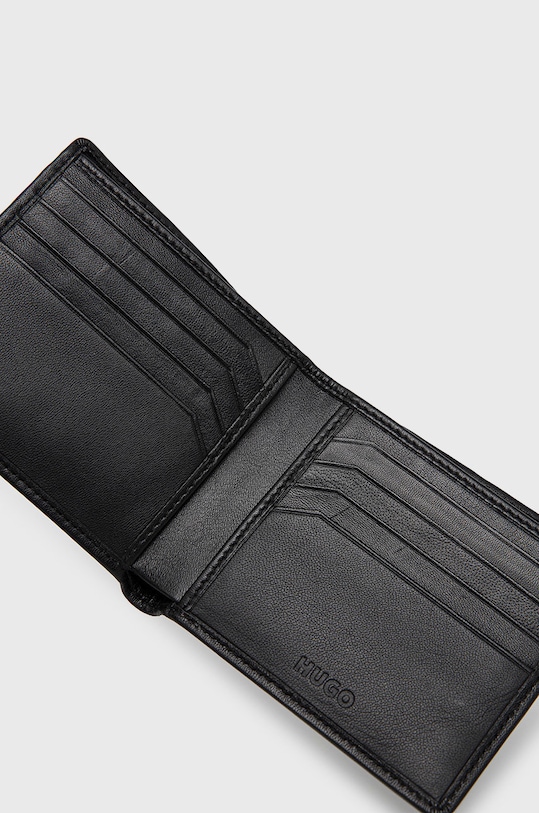 Akcesoria HUGO portfel skórzany 50470755 50470755 czarny