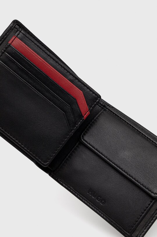 Accesorii HUGO portofel de piele 50471612 negru