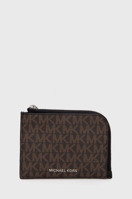 Peňaženka a puzdro na karty Michael Kors imitácia kože hnedá 39F1LHDF5B