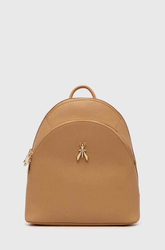 Patrizia Pepe plecak skórzany skóra licowa beżowy CB0056.L001
