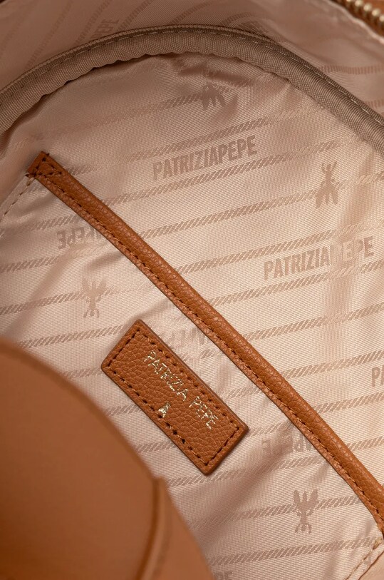 Kožený ruksak Patrizia Pepe CB0056.L001 oranžová