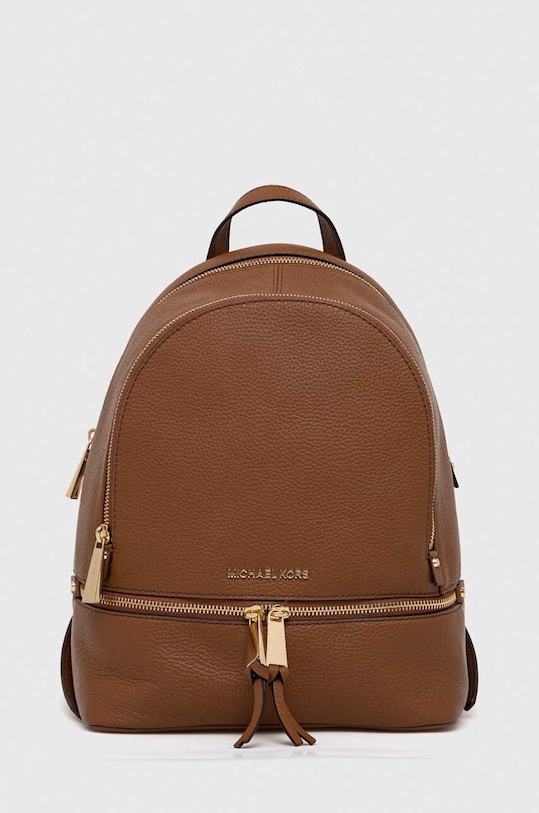Шкіряний рюкзак MICHAEL Michael Kors лицьова шкіра коричневий 30S5GEZB1L