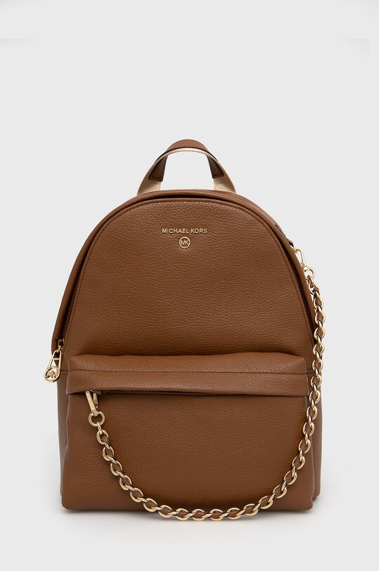 MICHAEL Michael Kors plecak skórzany 30T0G04B1L skóra licowa brązowy 30T0G04B1L