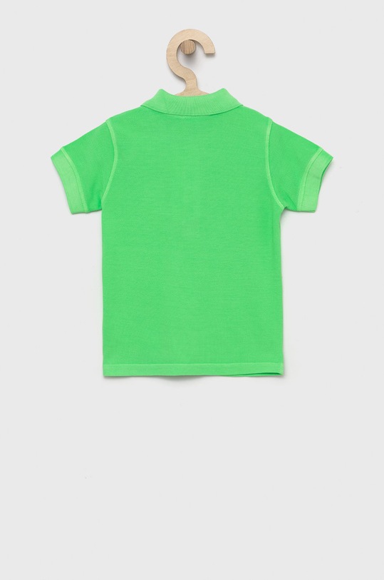 Detská bavlenná polokošeľa United Colors of Benetton 3089C3153.P zelená SS22