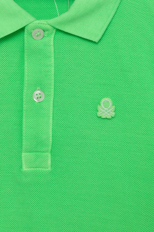 Chlapec Detská bavlenná polokošeľa United Colors of Benetton 3089C3153.P zelená