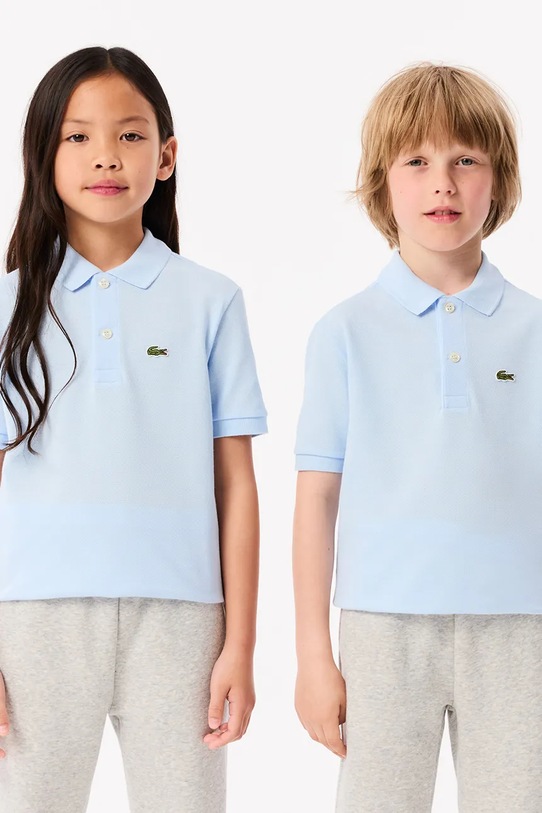 Lacoste polo in lana bambino/a con colletto blu PJ2909.