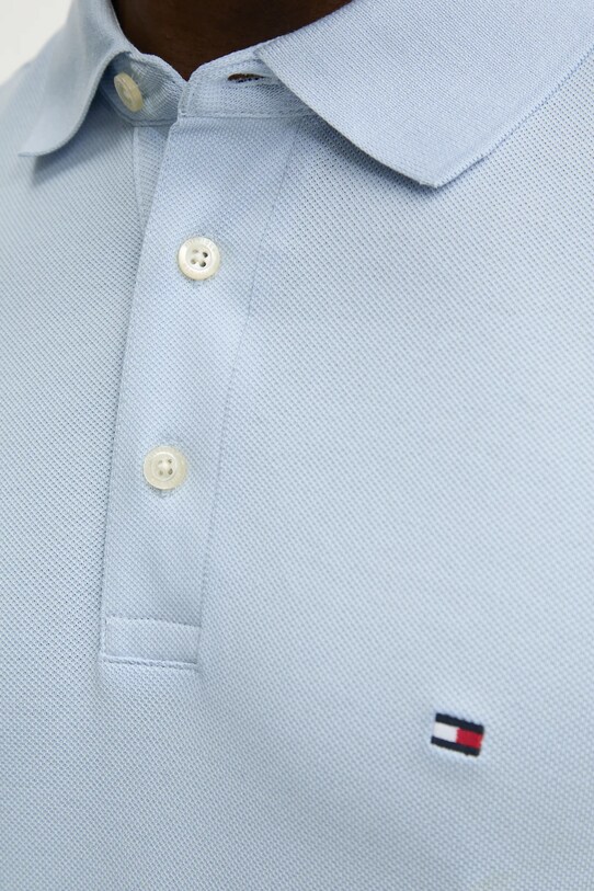 Бавовняне поло Tommy Hilfiger MW0MW17771.PPYY блакитний