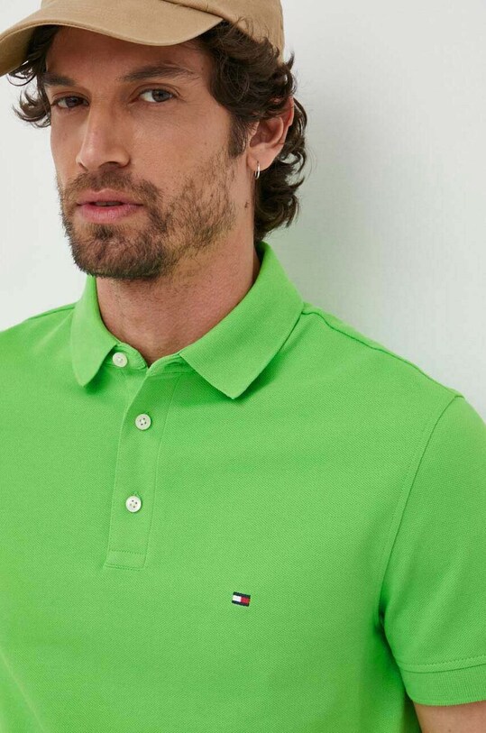 Polo tričko Tommy Hilfiger zelená MW0MW17771.PPYY