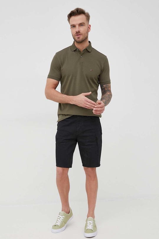 Πόλο Tommy Hilfiger MW0MW17770.PPYY πράσινο SS22