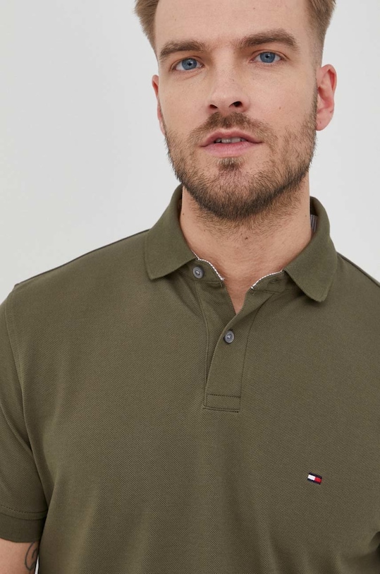 Πόλο Tommy Hilfiger πράσινο MW0MW17770.PPYY
