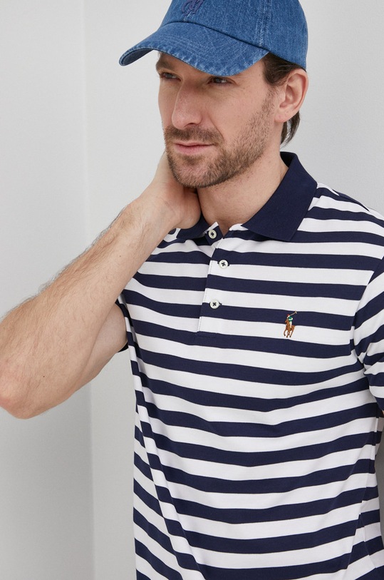 Bavlnené polo tričko Polo Ralph Lauren tmavomodrá 710860016001