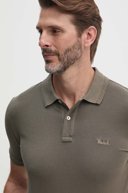 Woolrich polo semplice verde CFWOPO0035MRUT1483