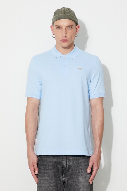Bavlnené polo tričko Lacoste relaxed modrá PH2760