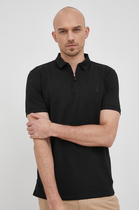 Polo tričko Polo Ralph Lauren slim černá 710842622001