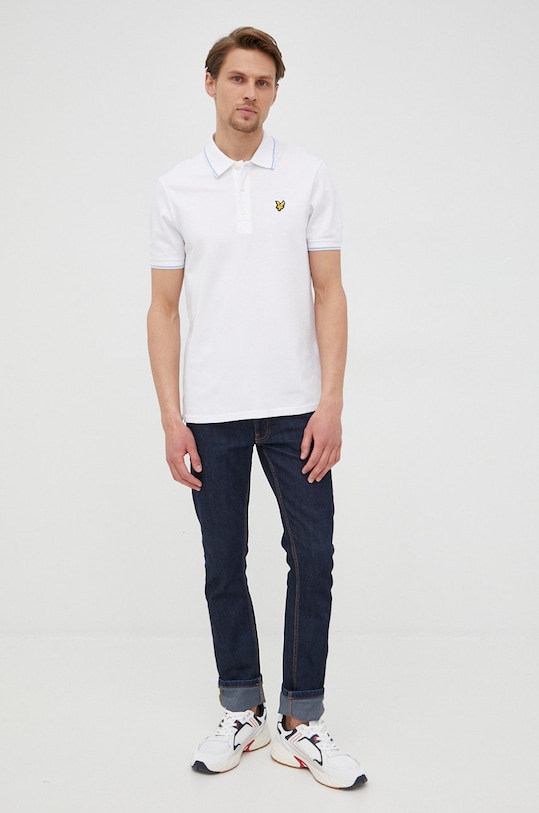 Lyle & Scott polo SP1524VOG.W533 biały SS22