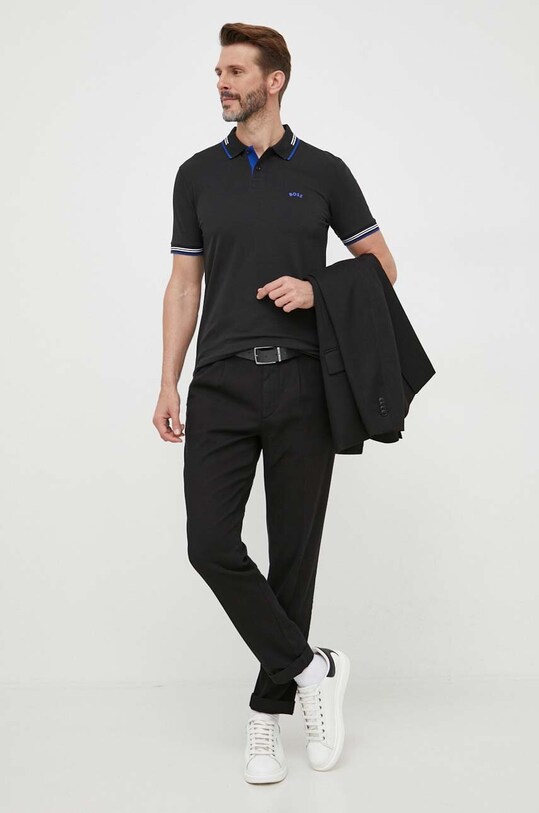 Πόλο BOSS BOSS ATHLEISURE 50469245 μαύρο AW23