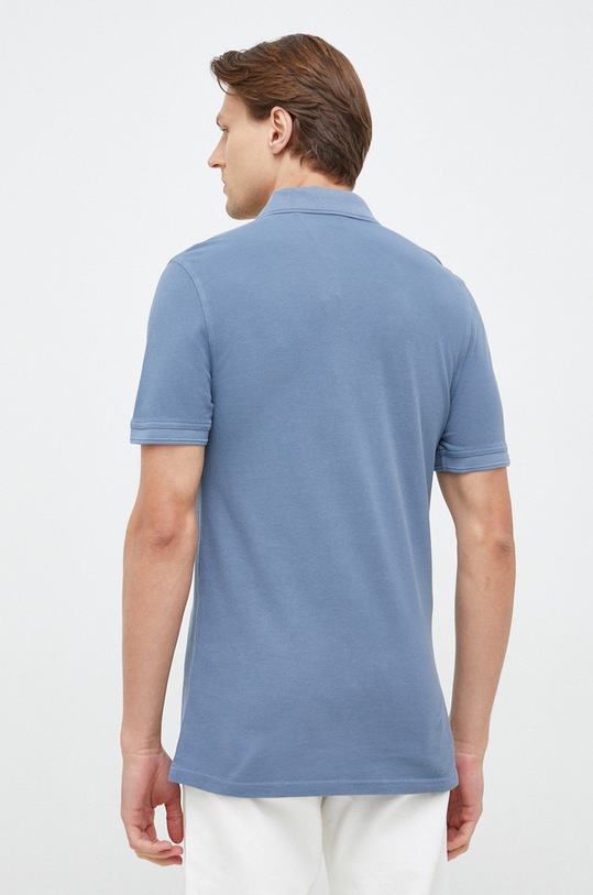 Odzież BOSS polo bawełniane BOSS ORANGE 50468576 niebieski