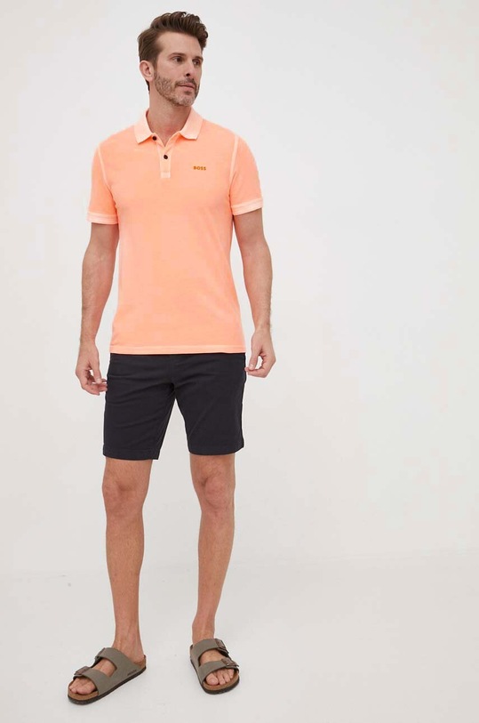 BOSS polo bawełniane BOSS ORANGE 50468576 pomarańczowy AA00