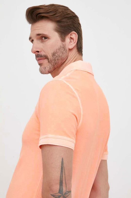 BOSS polo bawełniane BOSS ORANGE pomarańczowy 50468576