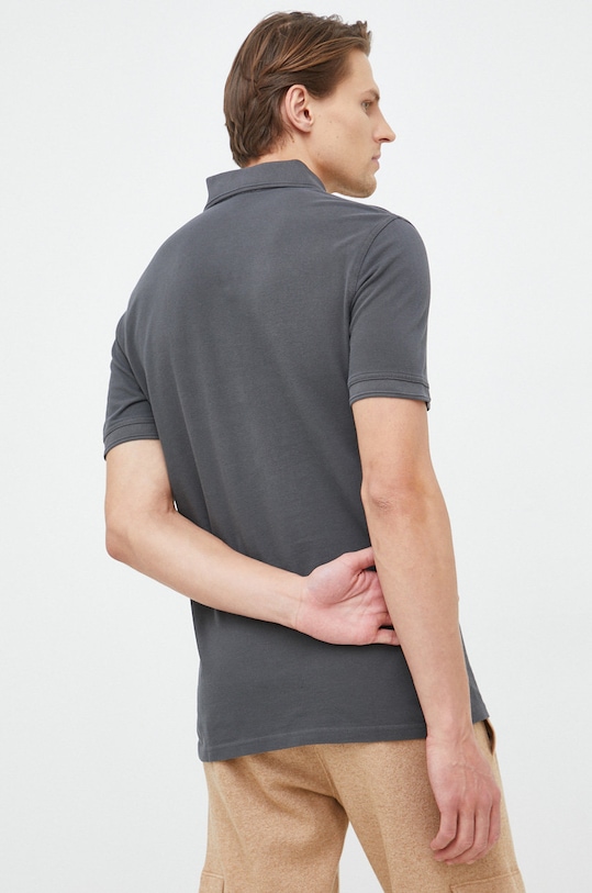 Odzież BOSS polo bawełniane BOSS ORANGE 50468576 szary