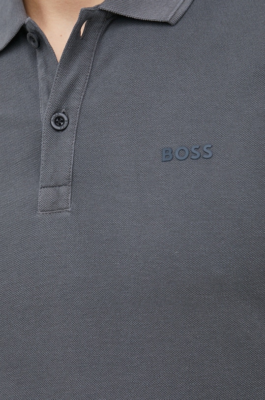 BOSS polo bawełniane BOSS ORANGE 50468576 szary