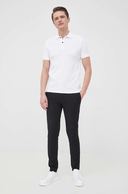 BOSS polo bawełniane BOSS ORANGE 50468576 50468576 biały AA00