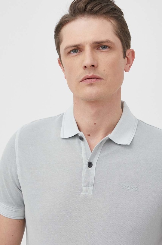 Bavlněné polo tričko BOSS Casual zelená 50468576