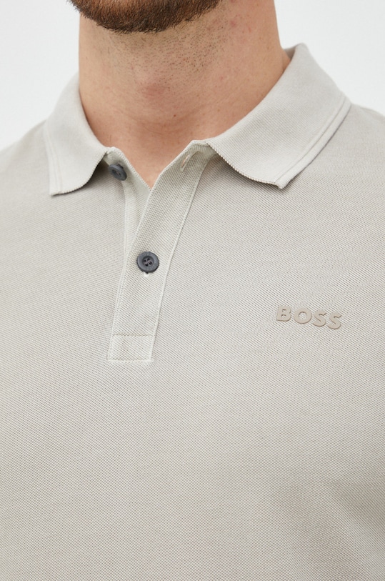 BOSS polo bawełniane BOSS ORANGE 50468576 50468576 szary