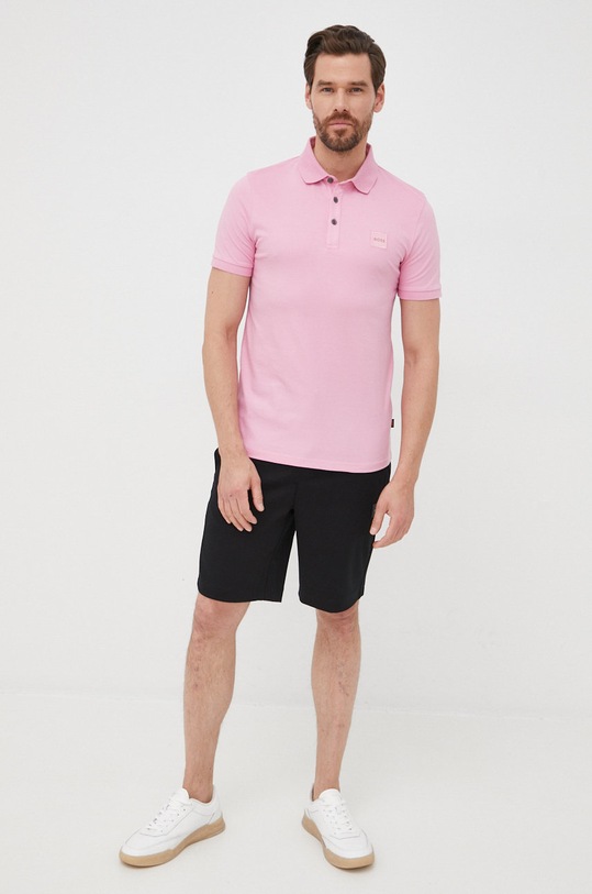 BOSS poló Boss Casual 50472668 rózsaszín AA00