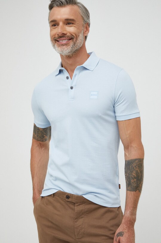 BOSS polo BOSS ORANGE 50472668 niebieski 50472668
