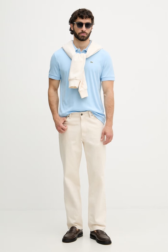 Lacoste тениска с яка от памук мъжка DH2050. син SS26