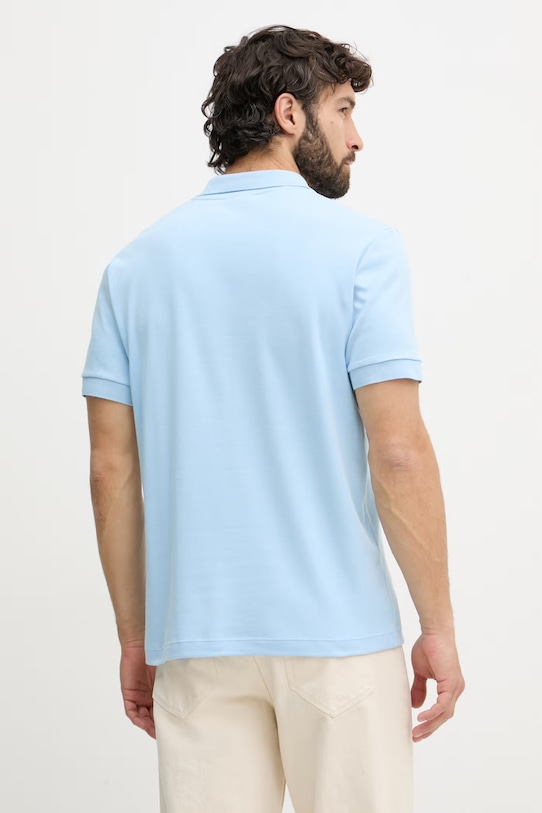 Дрехи Lacoste тениска с яка от памук мъжка DH2050. син