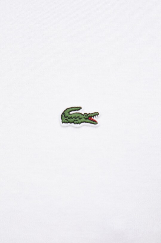 Βαμβακερό μπλουζάκι πόλο Lacoste DH2050. λευκό