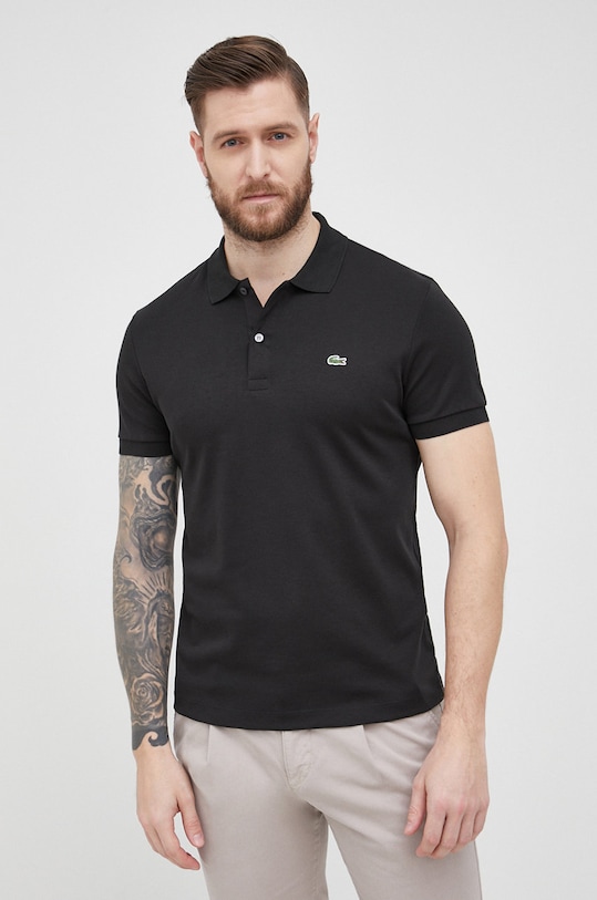 Lacoste polo de bumbac DH2050. negru SS25