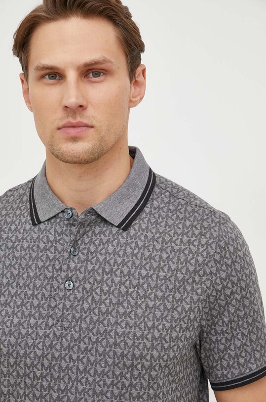 Michael Kors polo bawełniane szary CS250V85KS