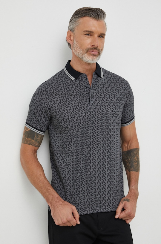 Michael Kors pamut póló mintás fekete CS250V85KS