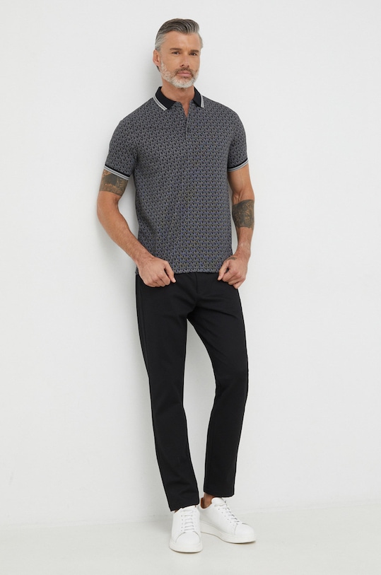 Michael Kors pamut póló CS250V85KS fekete SS24