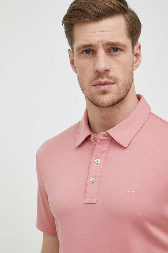 Michael Kors polo bawełniane różowy CS15073C93