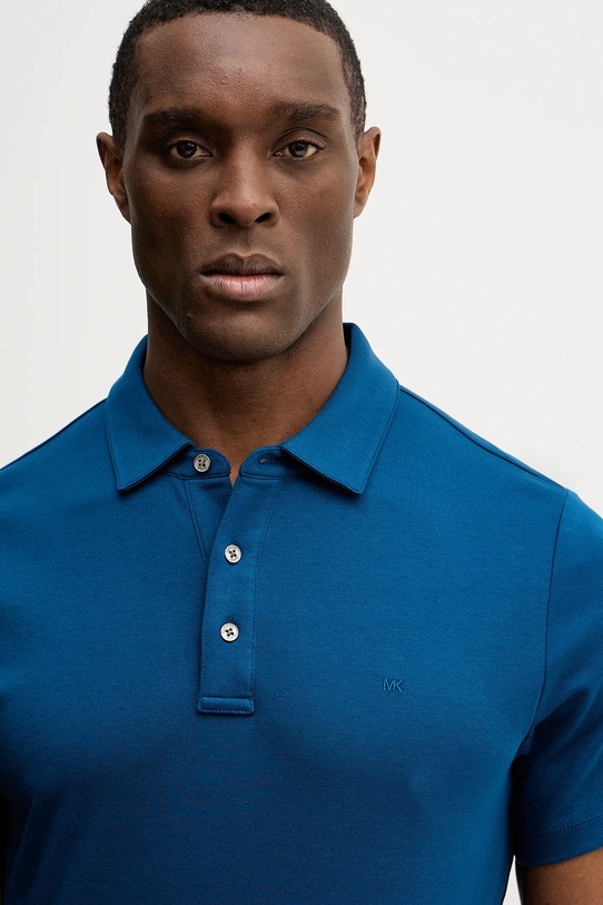 Michael Kors polo bawełniane niebieski CS15073C93
