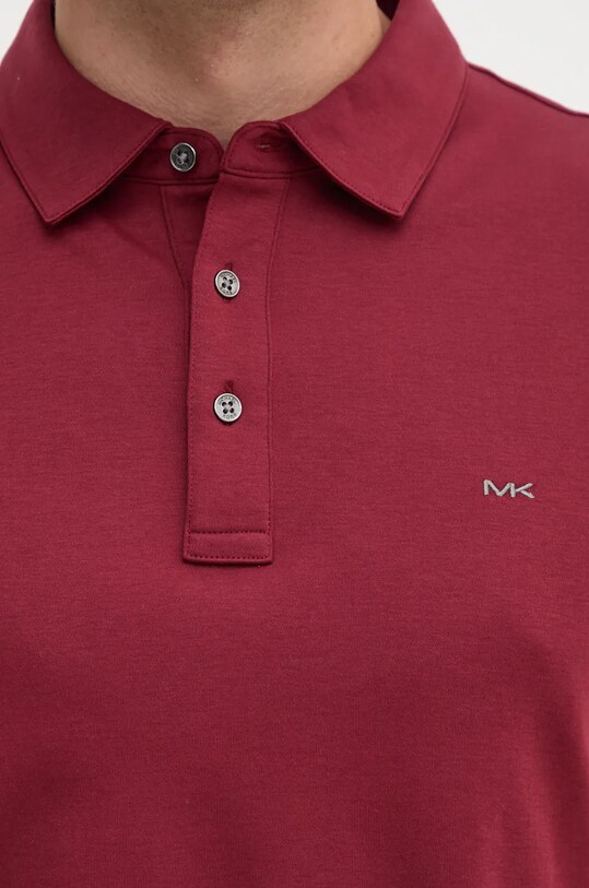 Michael Kors polo bawełniane CS15073C93 bordowy