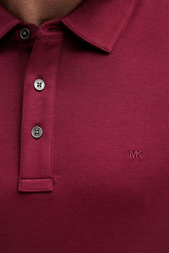 Βαμβακερό μπλουζάκι πόλο Michael Kors CS15073C93 μπορντό