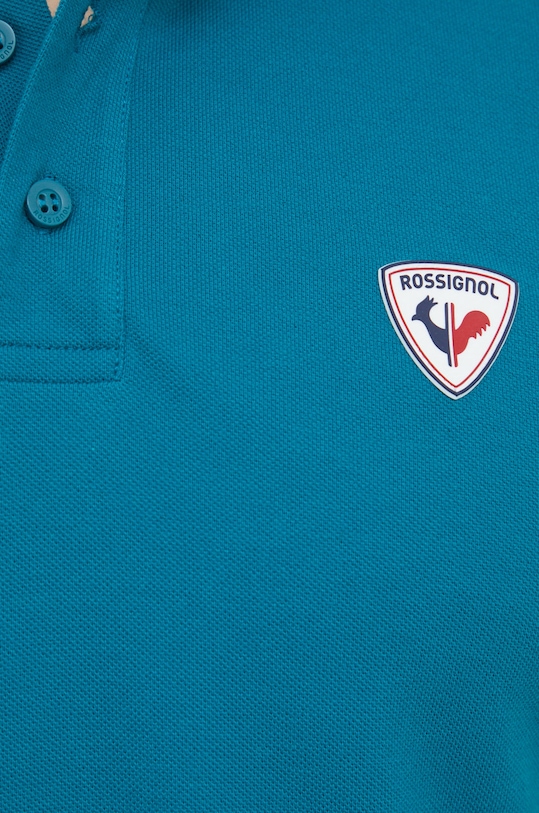 Bavlněné polo tričko Rossignol RLKMY01 modrá