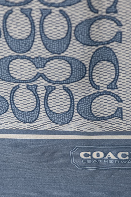 Akcesoria Coach chusta jedwabna C2755 niebieski