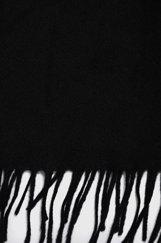 Samsoe Samsoe szalik wełniany M13407222 czarny AW23