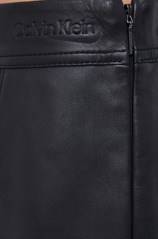 Kožená sukně Calvin Klein černá K20K203449.PPYY