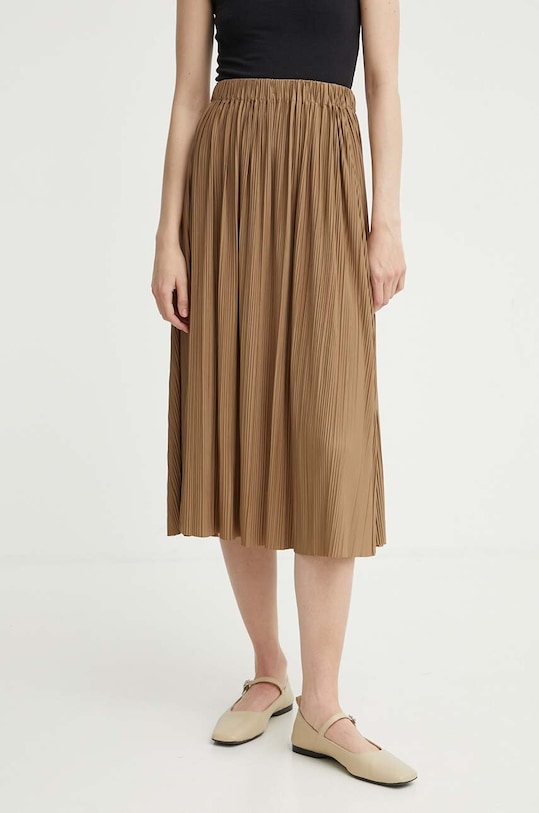 Samsoe Samsoe spódnica Uma z elastanem brązowy F18303206